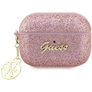Hurtownia GSM - Etui Guess GUAP2GLGSHP Apple AirPods Pro 2 tok rózsaszín/pink Glitter Flake 4G Charm - GUE2395 - {ean13} - Hurt