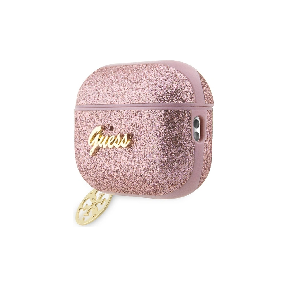 Hurtownia GSM - Etui Guess GUAP2GLGSHP Apple AirPods Pro 2 tok rózsaszín/pink Glitter Flake 4G Charm - GUE2395 - {ean13} - Hurt