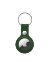 Breloc Crong Hârtie din Piele cu Inele pentru Cheie Apple AirTag (verde)