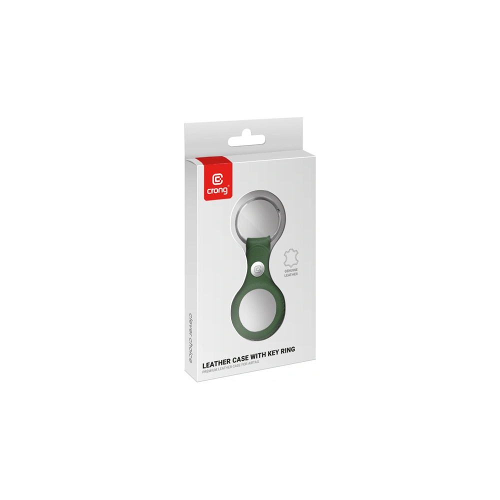 Hurtownia GSM - Brelok Crong Lederetui mit Schlüsselring Apple AirTag (grün) - CRG587 - {ean13} - Hurt