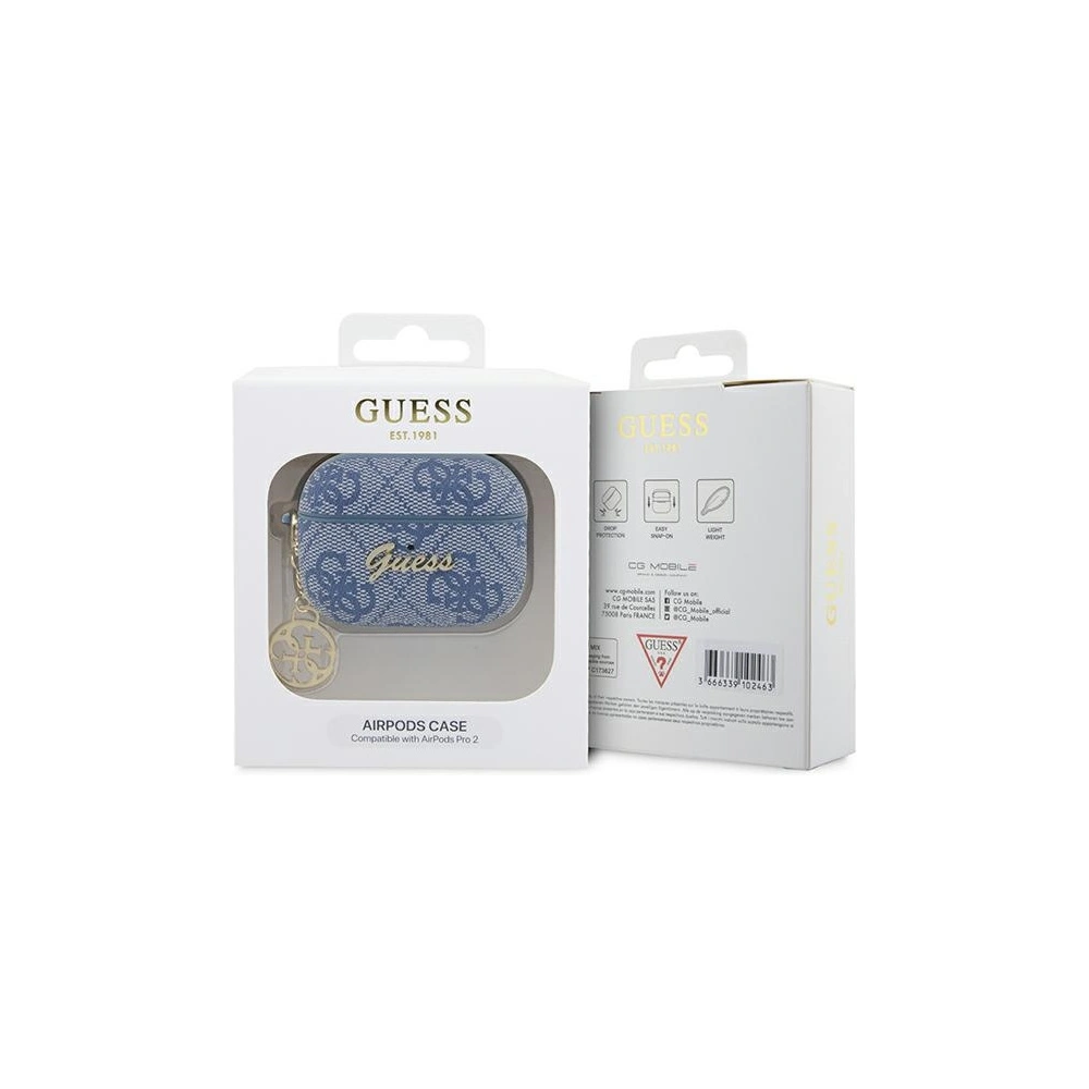 Etui Guess GUAP2G4GSMB Apple AirPods Pro 2 tok kék/blue 4G Charm Collection