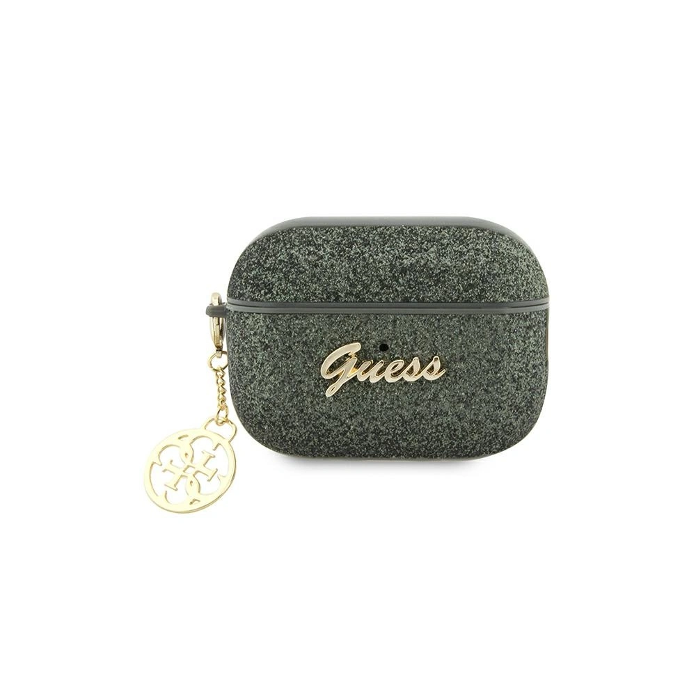 Etui Guess GUAP2GLGSHA Apple AirPods Pro 2 cover zielony/khaki Glitter Flake 4G Charm