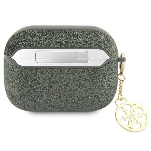 Etui Guess GUAP2GLGSHA Apple AirPods Pro 2 cover zielony/khaki Glitter Flake 4G Charm