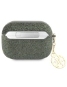 Etui Guess GUAP2GLGSHA Apple AirPods Pro 2 cover zielony/khaki Glitter Flake 4G Charm