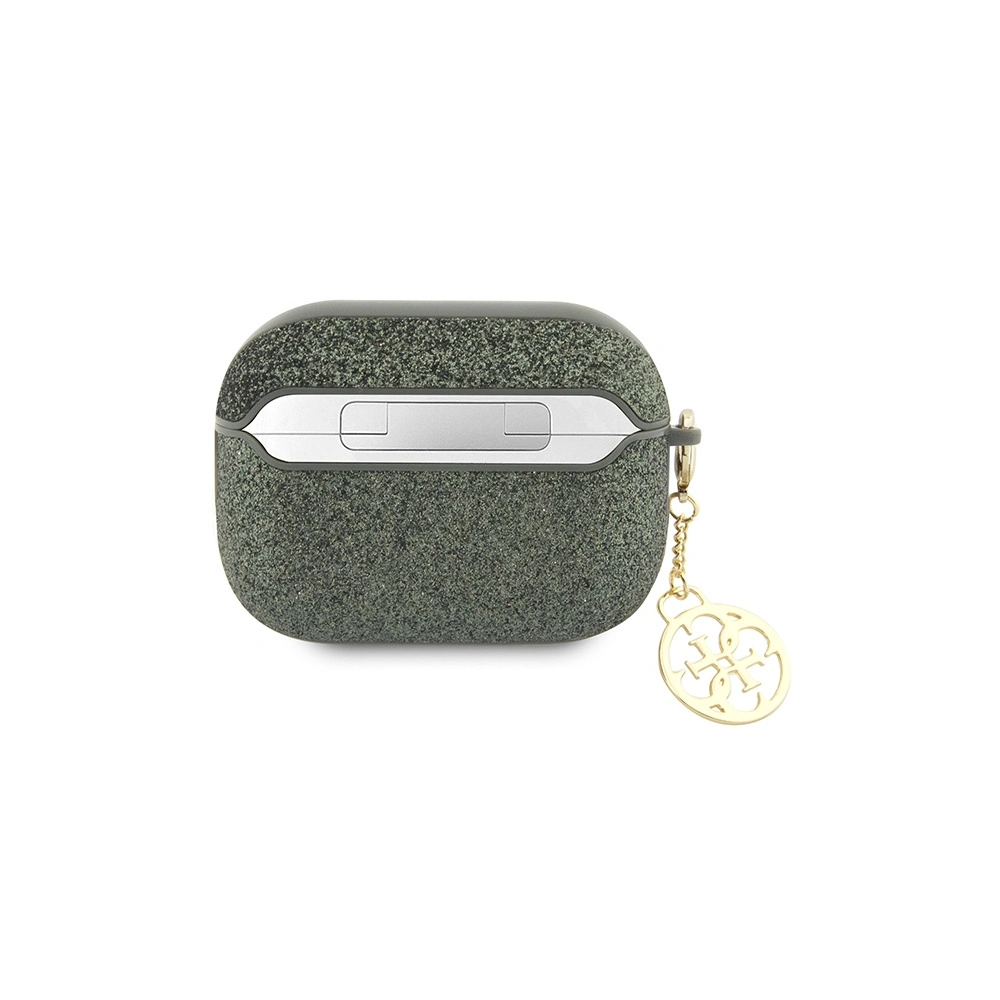 Etui Guess GUAP2GLGSHA Apple AirPods Pro 2 cover zielony/khaki Glitter Flake 4G Charm