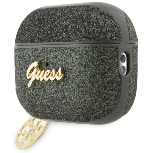 Etui Guess GUAP2GLGSHA Apple AirPods Pro 2 cover zielony/khaki Glitter Flake 4G Charm