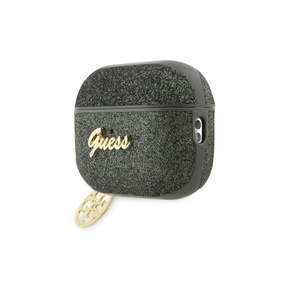 Etui Guess GUAP2GLGSHA Apple AirPods Pro 2 cover zielony/khaki Glitter Flake 4G Charm