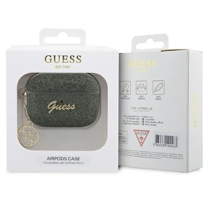 Etui Guess GUAP2GLGSHA Apple AirPods Pro 2 cover zielony/khaki Glitter Flake 4G Charm