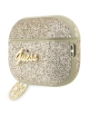Etui Guess GUAP2GLGSHD Apple AirPods Pro 2 cover złoty/gold Glitter Flake 4G Charm