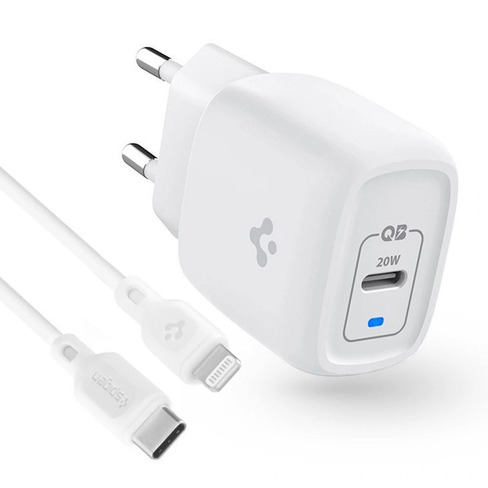 Hurtownia GSM - Ładowarka sieciowa Spigen PE2C10CL 1-port Network Charger PD 20W + kabel USB-C/Lightning 100cm White - SPN2742 - {ean13} - Hurt