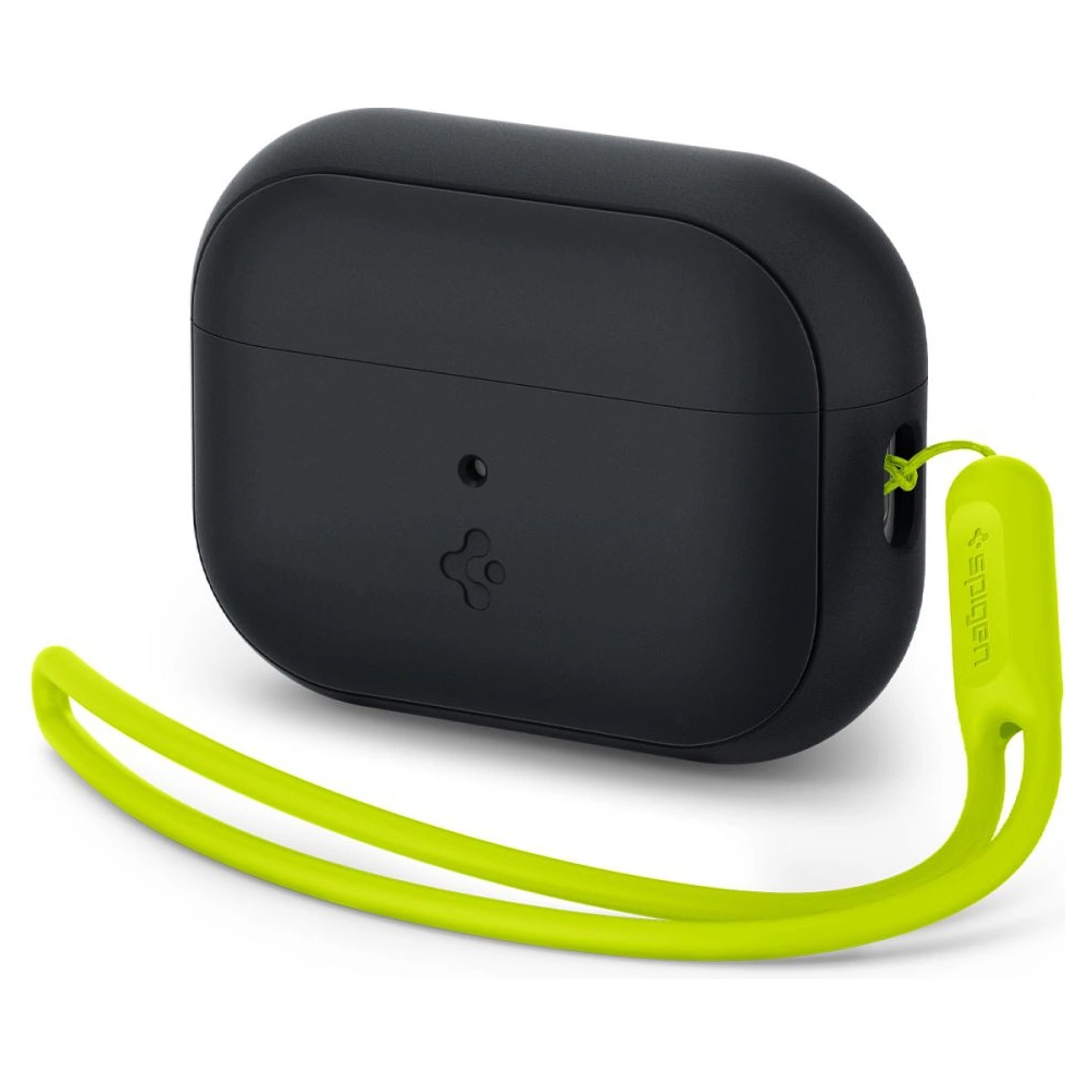 Hurtownia GSM - Etui Spigen Silicone Fit Strap Apple AirPods Pro 2/1 Fekete/Fantom Zöld - SPN2743 - {ean13} - Hurt