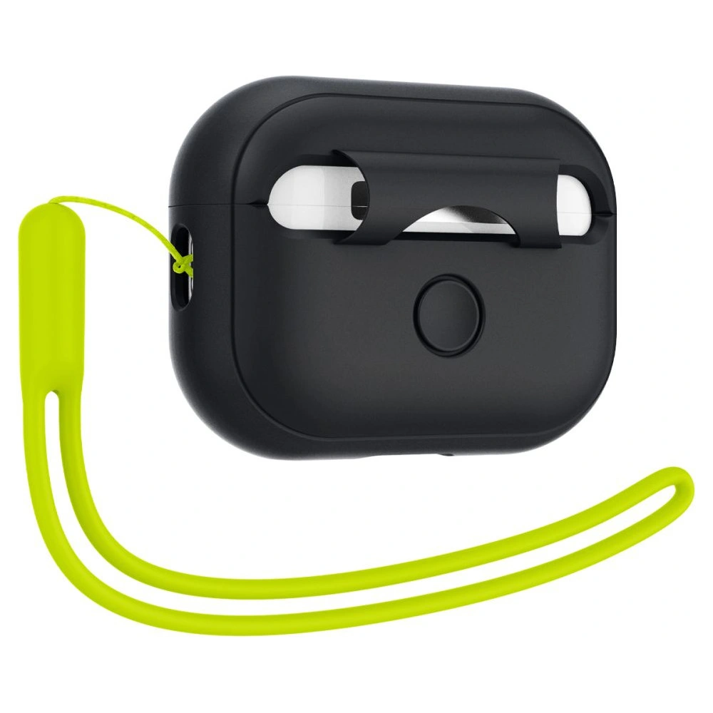 Hurtownia GSM - Etui Spigen Silicone Fit Strap Apple AirPods Pro 2/1 Fekete/Fantom Zöld - SPN2743 - {ean13} - Hurt