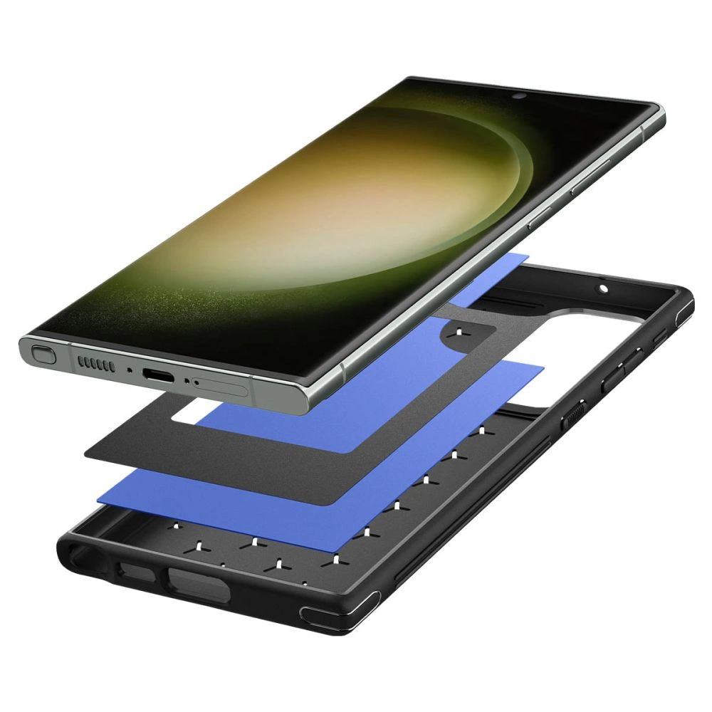 Hurtownia GSM - Case Spigen Cryo Armor Samsung Galaxy S23 Ultra Matt Schwarz - SPN2747 - {ean13} - Hurt