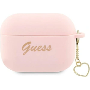 Hurtownia GSM - Etui Guess GUAP2LSCHSP Apple AirPods Pro 2 tok rózsaszín/pink Szilikon Charm Heart Collection - GUE2401 - {ean13} - Hurt