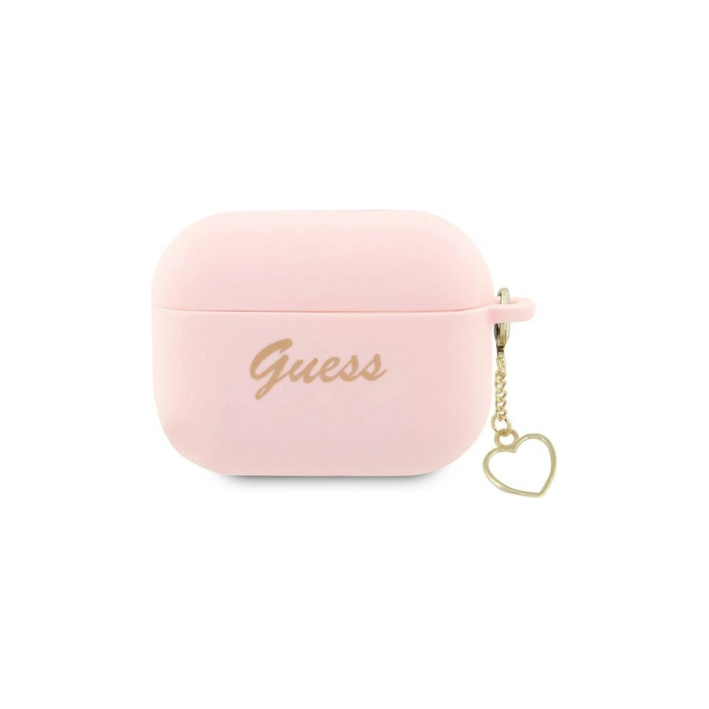 Hurtownia GSM - Etui Guess GUAP2LSCHSP Apple AirPods Pro 2 tok rózsaszín/pink Szilikon Charm Heart Collection - GUE2401 - {ean13} - Hurt