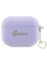 Etui Guess GUAP2LSCHSU Apple AirPods Pro 2 tok lila/purple Szilikon Charm Szív Kollekció