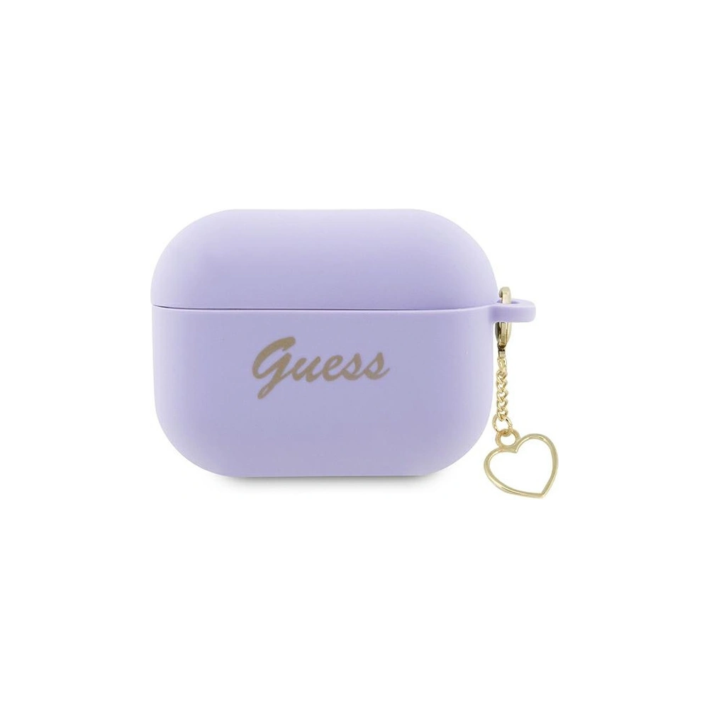 Hurtownia GSM - Etui Guess GUAP2LSCHSU Apple AirPods Pro 2 obal purpurový/purple silikonový přívěsek srdce kolekce - GUE2402 - {ean13} - Hurt
