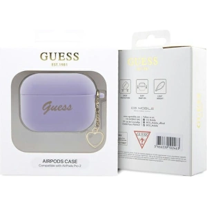 Etui Guess GUAP2LSCHSU Apple AirPods Pro 2 cover purpurowy/purple Silicone Charm Heart Collection