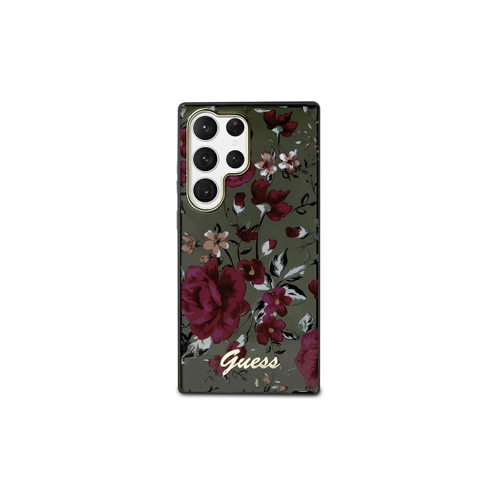 Hurtownia GSM - Case Guess GUHCS23LHCFWSA Samsung Galaxy S23 Ultra grün/khaki Hardcase Flower Collection - GUE2403 - {ean13} - Hurt