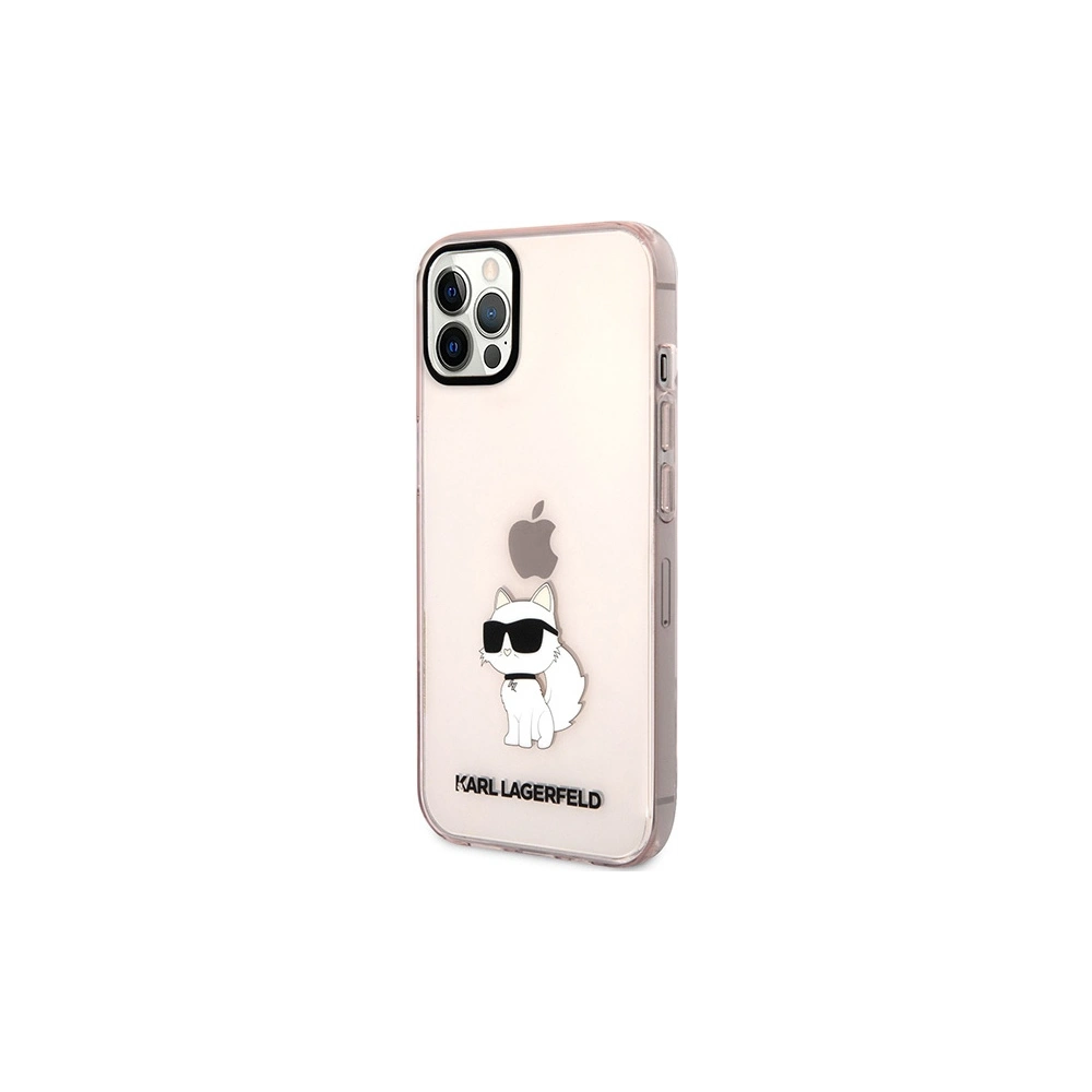 Wholesale Karl Lagerfeld KLHCP12MHNCHTCP Apple iPhone 12/12 Pro pink hardcase Ikonik Choupette - KLD1476 - {ean13} - Hurt