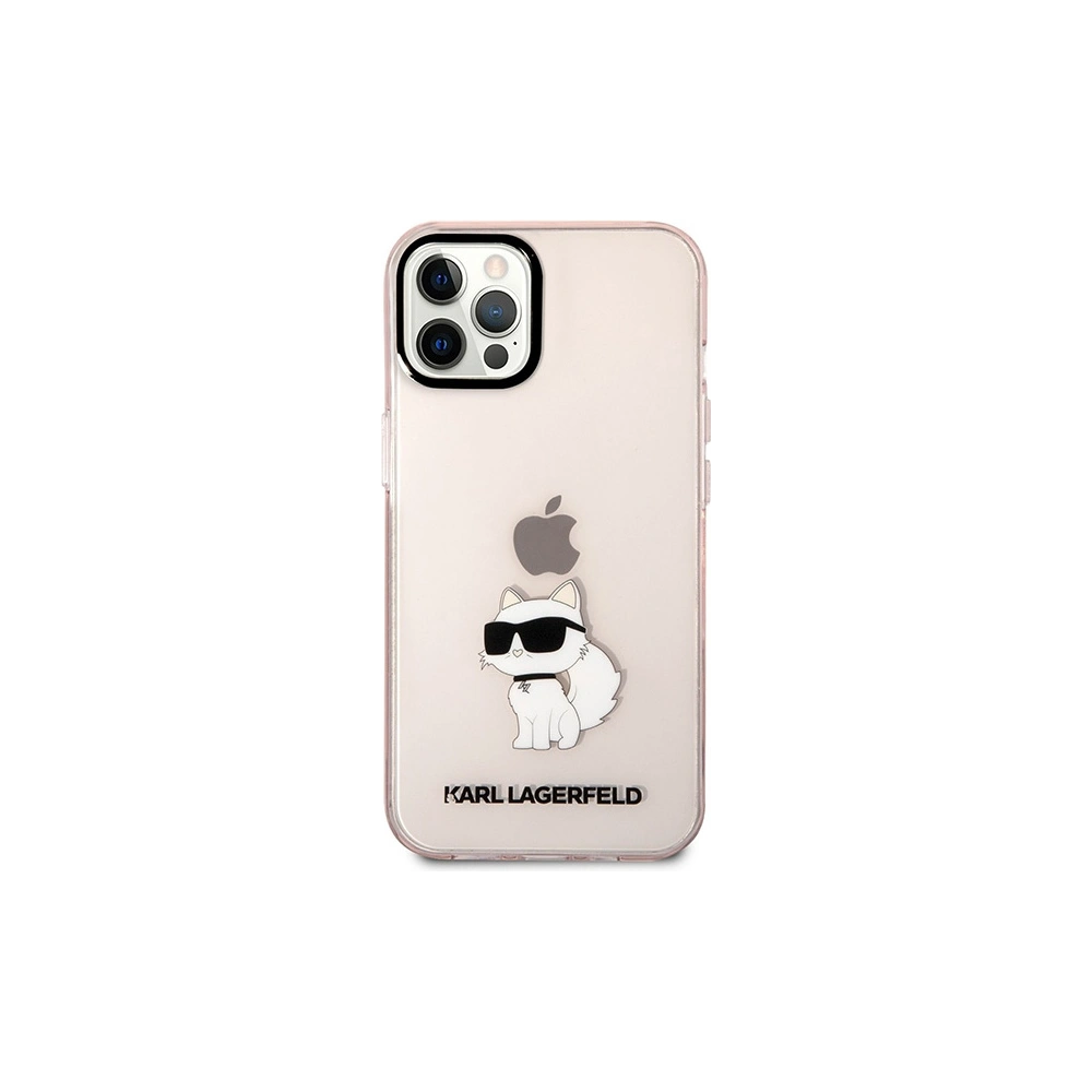 Wholesale Karl Lagerfeld KLHCP12MHNCHTCP Apple iPhone 12/12 Pro pink hardcase Ikonik Choupette - KLD1476 - {ean13} - Hurt