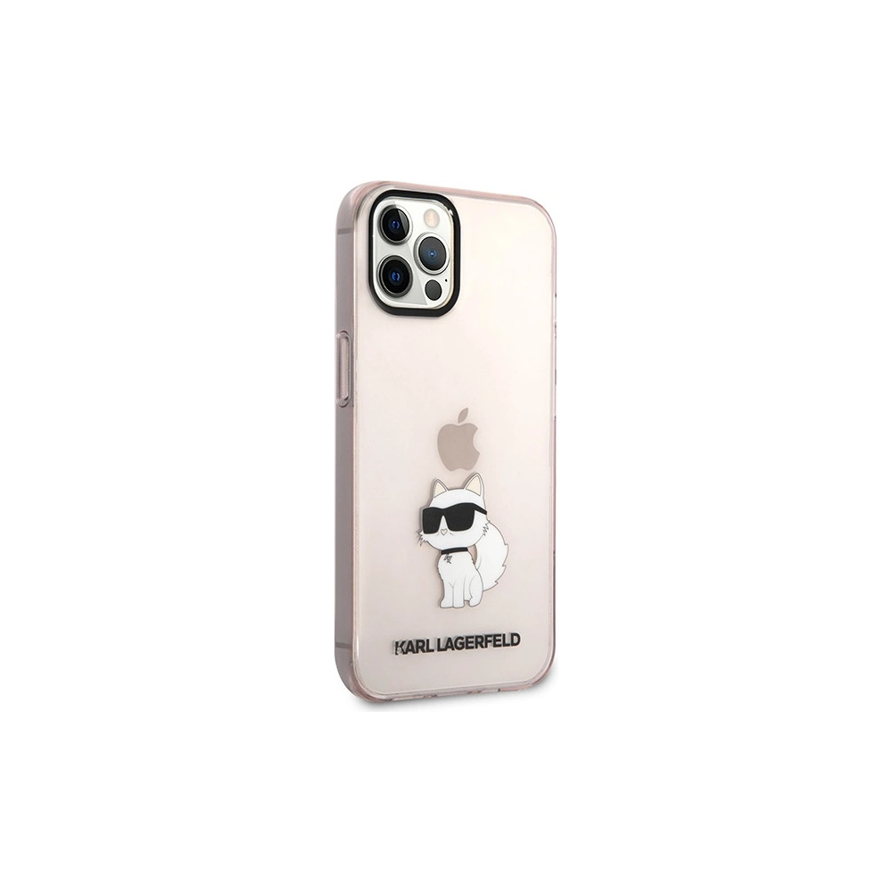 Wholesale Karl Lagerfeld KLHCP12MHNCHTCP Apple iPhone 12/12 Pro pink hardcase Ikonik Choupette - KLD1476 - {ean13} - Hurt