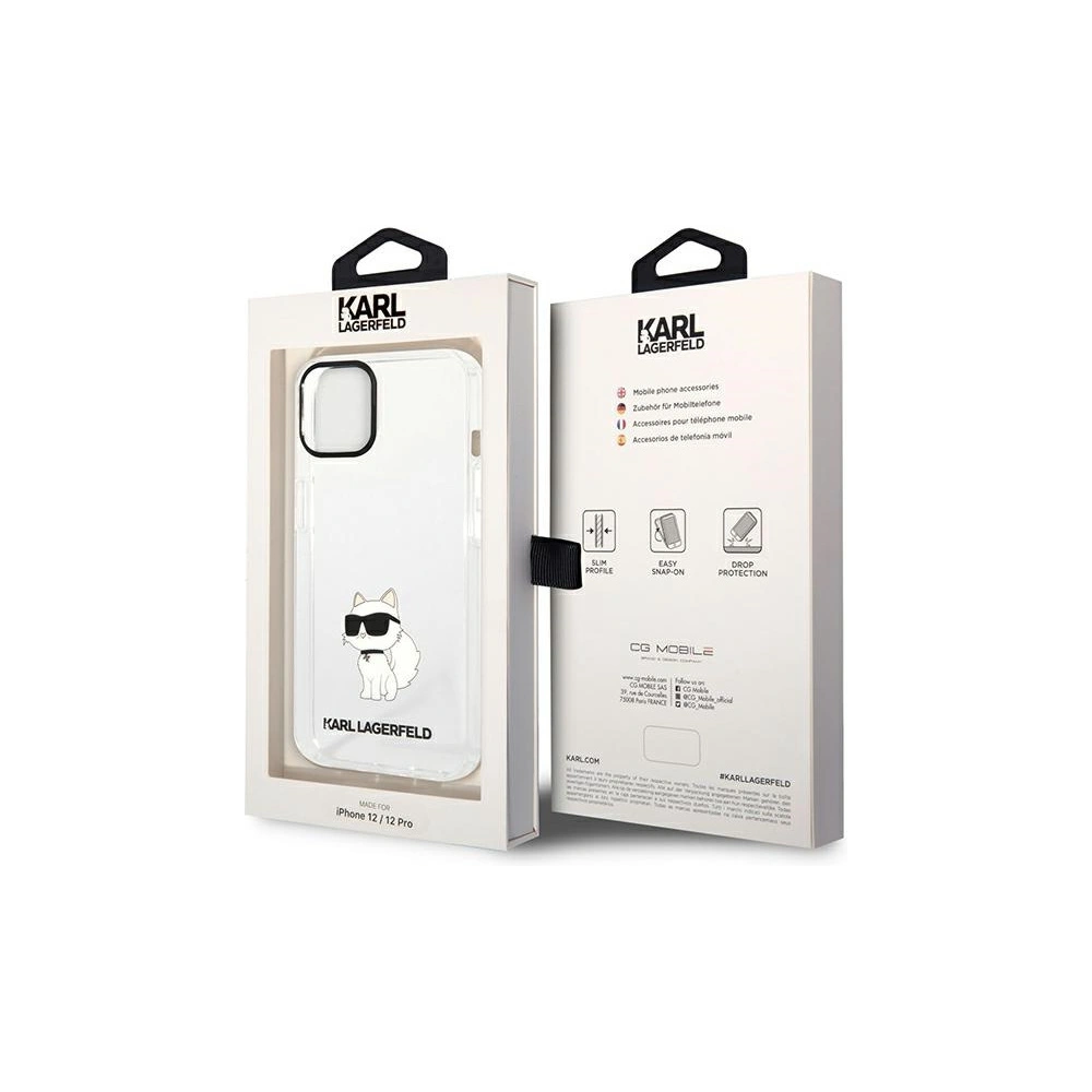 Hurtownia GSM - Etui Karl Lagerfeld KLHCP12MHNCHTCT Apple iPhone 12/12 Pro átlátszó kemény tok Ikonik Choupette - KLD1477 - {ean13} - Hurt