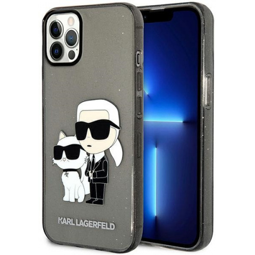 Hurtownia Karl Lagerfeld - 3666339118655 - KLD1478 - Etui Karl Lagerfeld KLHCP12MHNKCTGK Apple iPhone 12/12 Pro czarny/black hardcase Gliter Etui Karl&Choupette - B2B homescreen