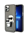 Case Karl Lagerfeld KLHCP12MHNKCTGK Apple iPhone 12/12 Pro schwarz/black hardcase Gliter Case Karl&Choupette
