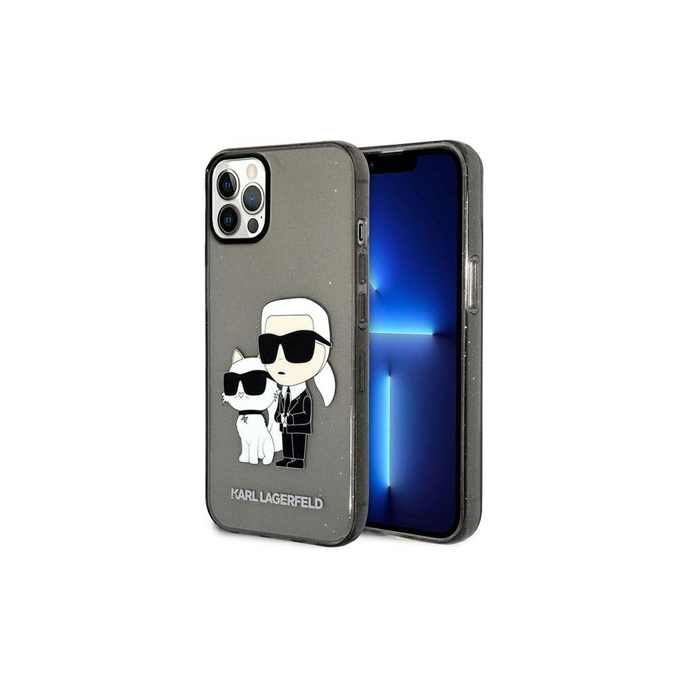 Hurtownia GSM - Etui Karl Lagerfeld KLHCP12MHNKCTGK Apple iPhone 12/12 Pro negru/black hardcase Gliter Etui Karl&Choupette - KLD1478 - {ean13} - Hurt