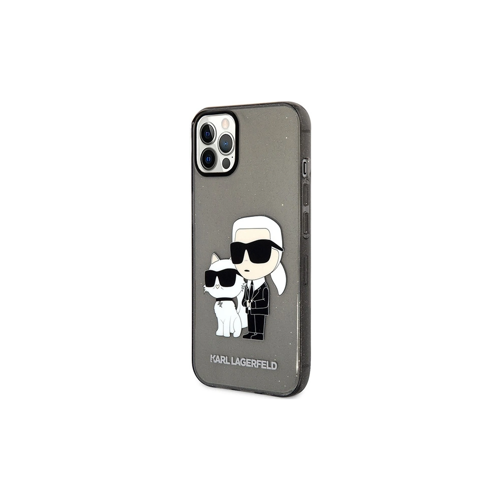 Hurtownia GSM - Etui Karl Lagerfeld KLHCP12MHNKCTGK Apple iPhone 12/12 Pro negru/black hardcase Gliter Etui Karl&Choupette - KLD1478 - {ean13} - Hurt