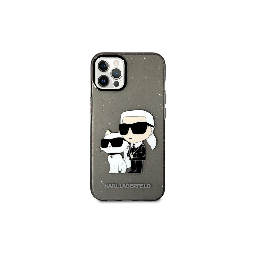 Hurtownia GSM - Etui Karl Lagerfeld KLHCP12MHNKCTGK Apple iPhone 12/12 Pro negru/black hardcase Gliter Etui Karl&Choupette - KLD1478 - {ean13} - Hurt