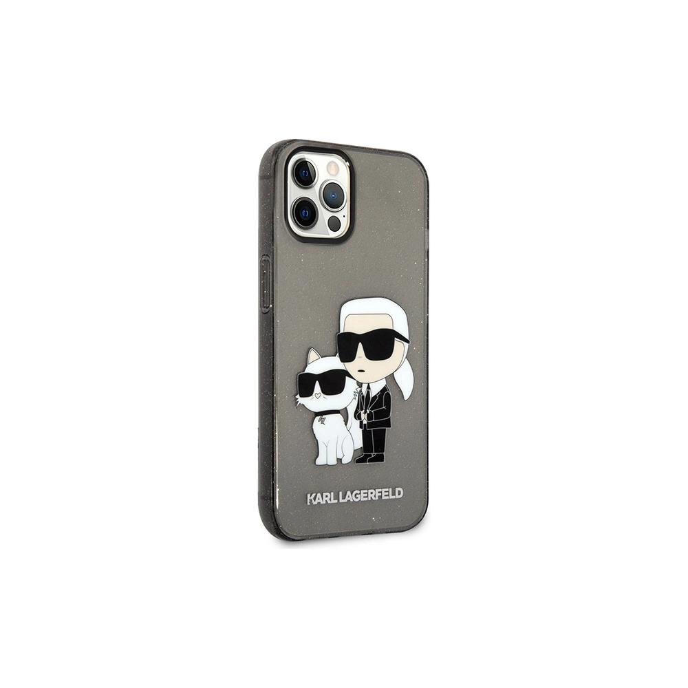 Hurtownia GSM - Etui Karl Lagerfeld KLHCP12MHNKCTGK Apple iPhone 12/12 Pro negru/black hardcase Gliter Etui Karl&Choupette - KLD1478 - {ean13} - Hurt