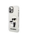 Karl Lagerfeld KLHCP12MHNKCTGT Apple iPhone 12/12 Pro transparent hardcase Gliter Karl&Choupette