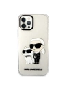 Karl Lagerfeld KLHCP12MHNKCTGT Apple iPhone 12/12 Pro transparent hardcase Gliter Karl&Choupette