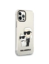 Case Karl Lagerfeld KLHCP12MHNKCTGT Apple iPhone 12/12 Pro transparentes Hardcase Gliter Case Karl&Choupette