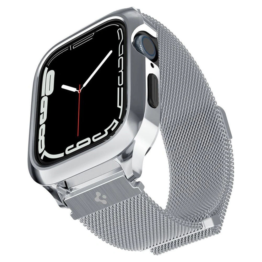 Hurtownia GSM - Pasek + etui Spigen Metal Fit Pro Apple Watch 4/5/6/7/8/9/SE 44/45mm Ezüst - SPN2755 - {ean13} - Hurt