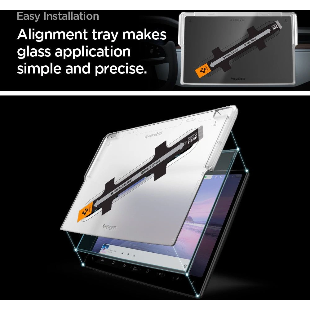 Hurtownia GSM - Gehärtetes Glas Spigen GLAS.tR ez Fit Tesla Model X 2022/Model S 2021 Schwarz - SPN2759 - {ean13} - Hurt