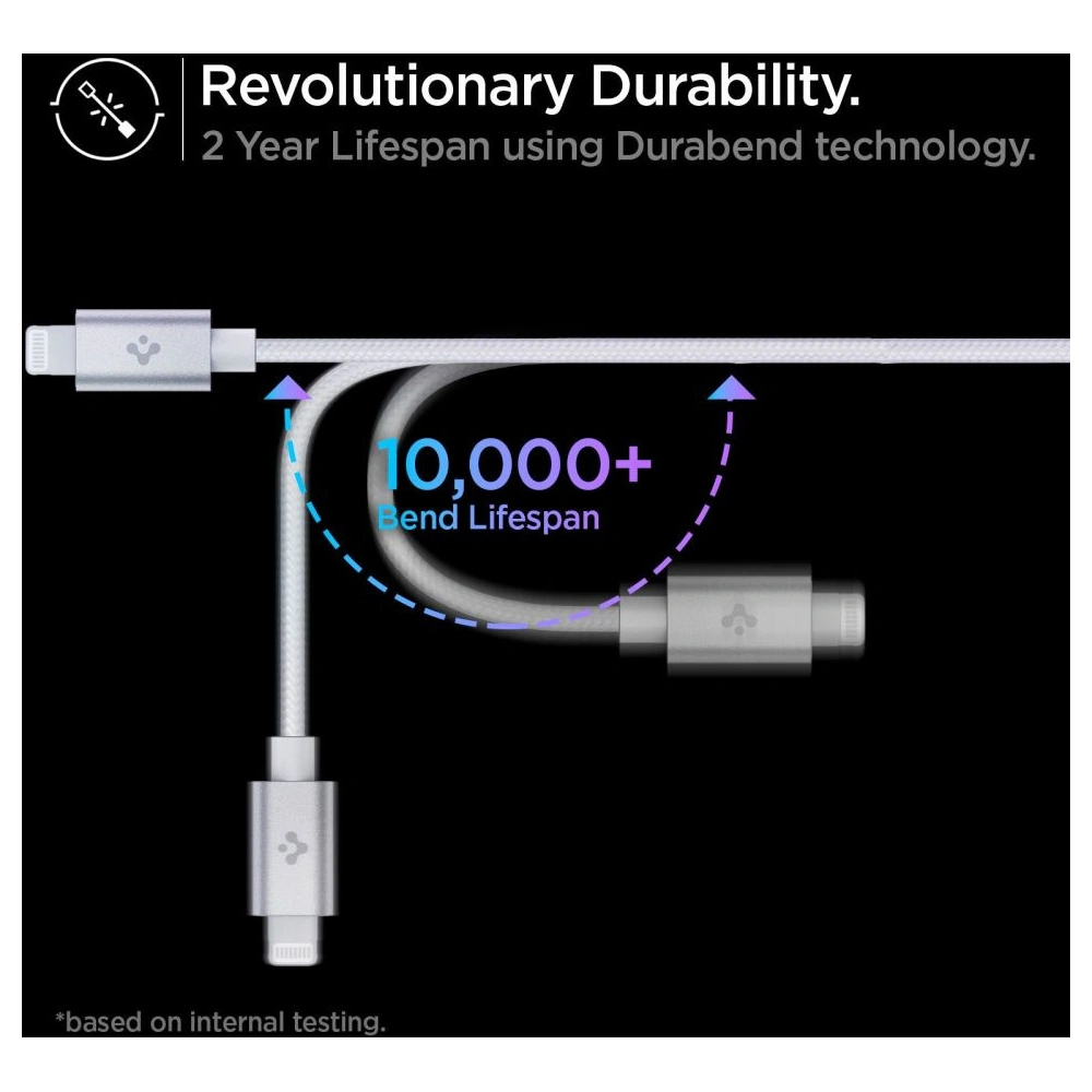 Hurtownia GSM - Kábel Spigen PB2200 ArcWire USB-C/Lightning 200cm Fehér - SPN2761 - {ean13} - Hurt