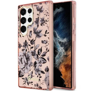 Wholesale Guess GUHCS23LHCFWSP Samsung Galaxy S23 Ultra pink hardcase Flower Collection - GUE2405 - {ean13} - Hurt