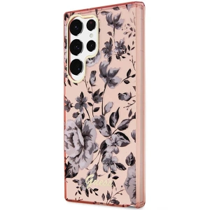 Wholesale Guess GUHCS23LHCFWSP Samsung Galaxy S23 Ultra pink hardcase Flower Collection - GUE2405 - {ean13} - Hurt