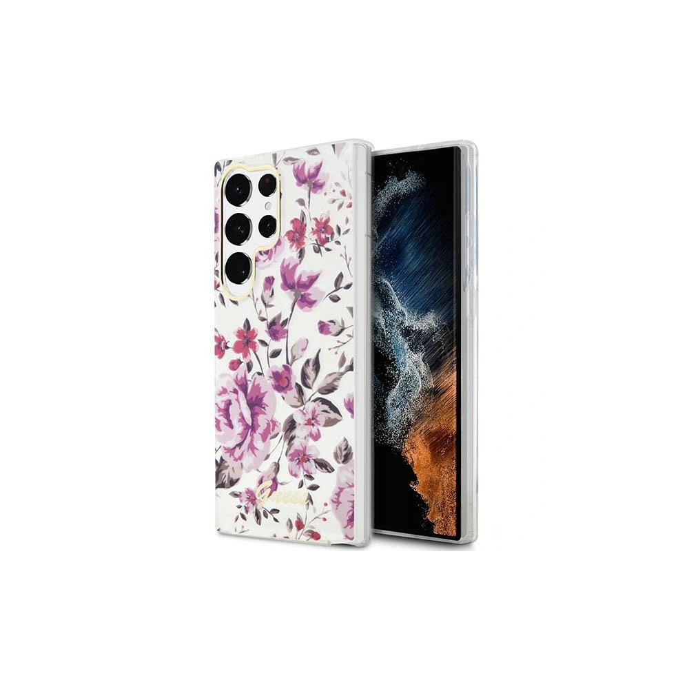 Hurtownia GSM - Etui Guess GUHCS23LHCFWST Samsung Galaxy S23 Ultra fehér/white hardcase Flower Collection - GUE2406 - {ean13} - Hurt