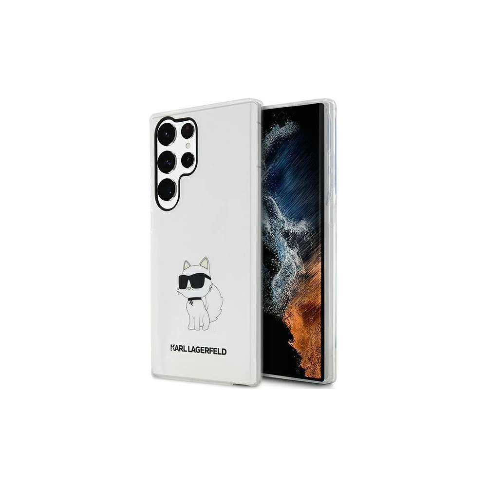 Hurtownia GSM - Etui Karl Lagerfeld KLHCS23LHNCHTCT Samsung Galaxy S23 Ultra průhledný tvrdý obal Ikonik Choupette - KLD1482 - {ean13} - Hurt