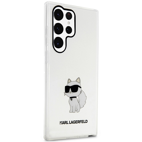 Kryt Karl Lagerfeld KLHCS23LHNCHTCT Samsung Galaxy S23 Ultra transparent hardcase Ikonik Choupette