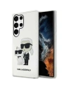 Case Karl Lagerfeld KLHCS23LHNKCTGT Samsung Galaxy S23 Ultra transparente Hardcase Glitzer Case Karl&Choupette