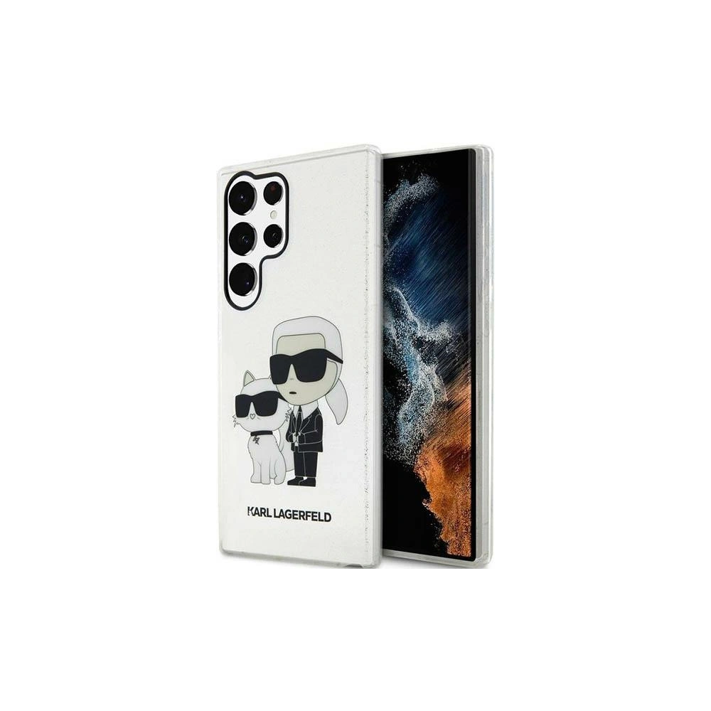 Hurtownia GSM - Case Karl Lagerfeld KLHCS23LHNKCTGT Samsung Galaxy S23 Ultra transparente Hardcase Glitzer Case Karl&Choupette - KLD1485 - {ean13} - Hurt