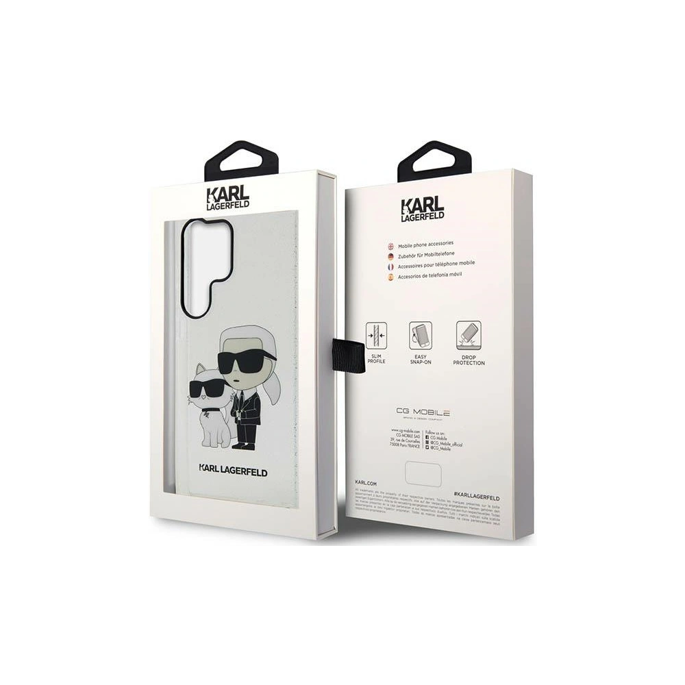 Hurtownia GSM - Case Karl Lagerfeld KLHCS23LHNKCTGT Samsung Galaxy S23 Ultra transparente Hardcase Glitzer Case Karl&Choupette - KLD1485 - {ean13} - Hurt