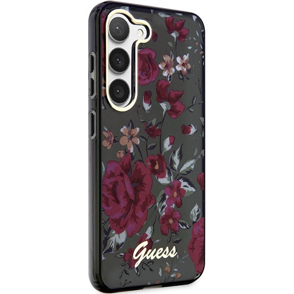 Kryt Guess GUHCS23MHCFWSA Samsung Galaxy S23+ Plus khaki hardcase Flower Collection