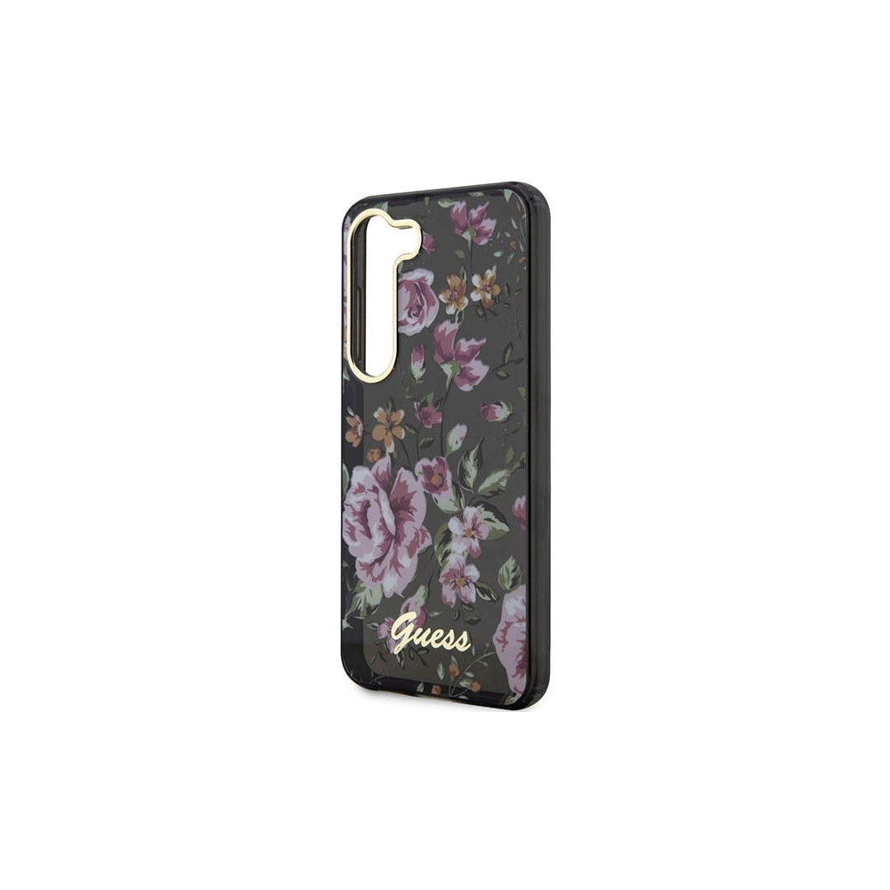 Wholesale Guess GUHCS23MHCFWSK Samsung Galaxy S23+ Plus black hardcase Flower Collection - GUE2411 - {ean13} - Hurt