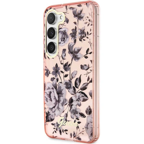 Etui Guess GUHCS23MHCFWSP Samsung Galaxy S23+ Plus różowy/pink hardcase Flower Collection